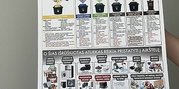 Kelmėje dalinami rūšiavimo plakatai: dar galite užsisakyti