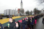 Naisių bendruomenė Baltų arenoje išskleidė įspūdingą vėliavą
