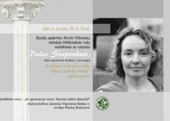 Susitikimas su rašytoja Dalia Staponkute