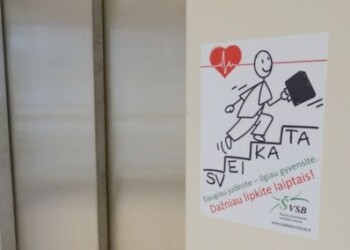Daugiau judėsite, ilgiau gyvensite. Dažniau lipkite laiptais