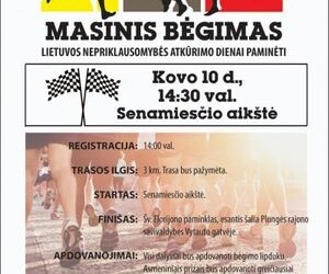 Plungės sporto ir rekreacijos centras kviečia Lietuvos nepriklausomybės atkūrimo dieną paminėti dalyvaujant masiniame bėgime