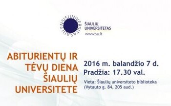 Abiturientų ir tėvų diena Šiaulių universitete