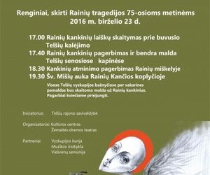 Rainių tragedijos 75-ųjų metinių minėjimo renginiai „Te angelas saugo jų tylią atmintį“