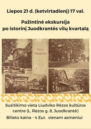 Liudviko Rėzos kultūros centras kviečia į pažintinę ekskursiją po istorinį Juodkrantės vilų kvartalą