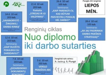 Prasideda akcija absolventams ir abiturientams „Nuo diplomo iki darbo sutarties“.