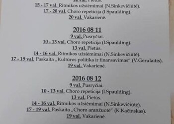 Plungės kultūros centro projektas „Chorų vasara“