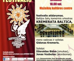 Meno festivalio atidaryme koncertuos Baltijos kultūros ambasadorius – kamerinis orkestras „Kremerata Baltica“