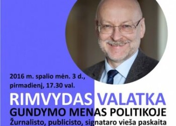 Meno eteris. Rimvydo Valatkos paskaita „Gundymo menas politikoje“
