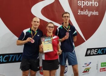 Akmenės seniūnijos stalo tenisininkai – X Lietuvos seniūnijų žaidynių prizininkai