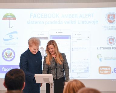 Prezidentė aktyvavo dingusių vaikų paieškai skirtą „Facebook“ sistemą