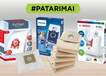 Į ką atkreipti dėmesį renkantis dulkių maišelį?