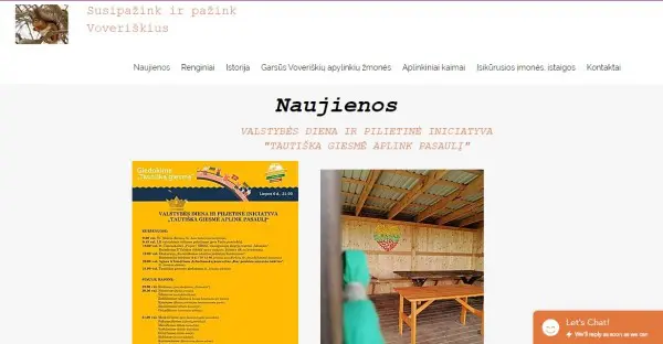 Voveriškių bendruomenės interneto svetainės skiltis „Naujienos“ 
voveriskiubendruom.wixsite.com/bendruomene