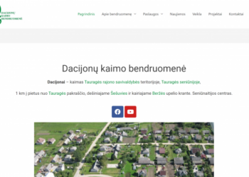 Dacijonų kaimo bendruomenės internetinė svetainė www.dacijonubendruomene.lt