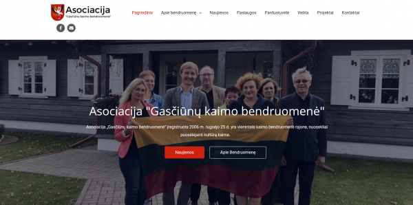 Gasčiūnų kaimo bendruomenės internetinė svetainė – patogus būdas viešinti veiklas