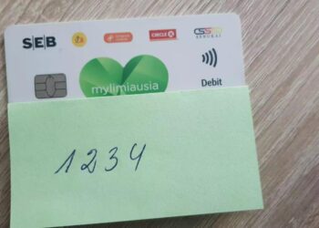 Banko kortelės nesinešiokite kartu PIN kodu- gali baigtis skaudžiomis pasekmėmis