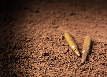 Neteisėtai laikomus šovinius išmėtė griovyje