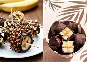 Ir skanu, ir sveika – lengvai pasigaminkite šokoladinių bananų batonėlių