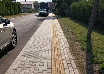 Šventojoje tvarkomi ir naujai tiesiami šaligatviai