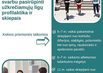 Priminimas tėvams: pasirūpinkite vaikų skiepais dar prieš prasidedant mokslo metams