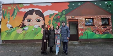 Šilalėje unikalus meninis kūrinys – freska „Vaikystės skoniai“