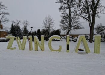 Šilalės rajono Žvingių miestelis pasipuošė savo pavadinimo užrašu