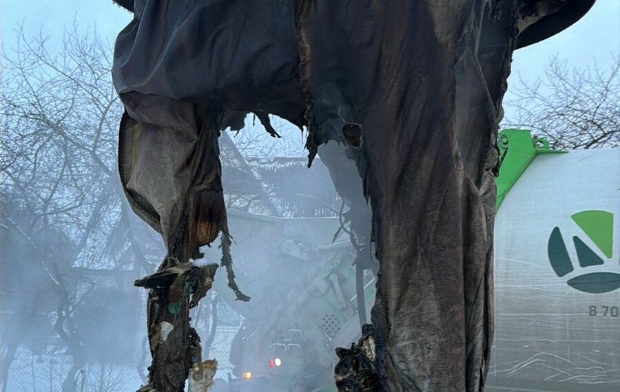 Sudegęs konteineris/VšĮ Šiaulių reg. ATC nuotr.