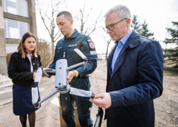 Jurbarko rajono policijos komisariatas stiprina viešąjį saugumą -gavo droną
