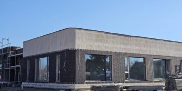 Klaipėdos rajone, Mazūriškiuose statomas darželis įgauna vaizdą