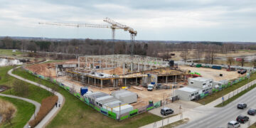 Sporto ir pramogų centro statybos/Mažeikių raj.sav.nuotr.