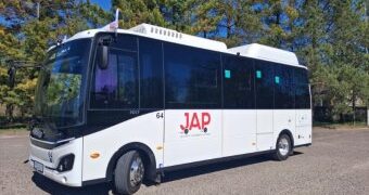 Joniškio autobusų parką papildė naujas elektrinis autobusas