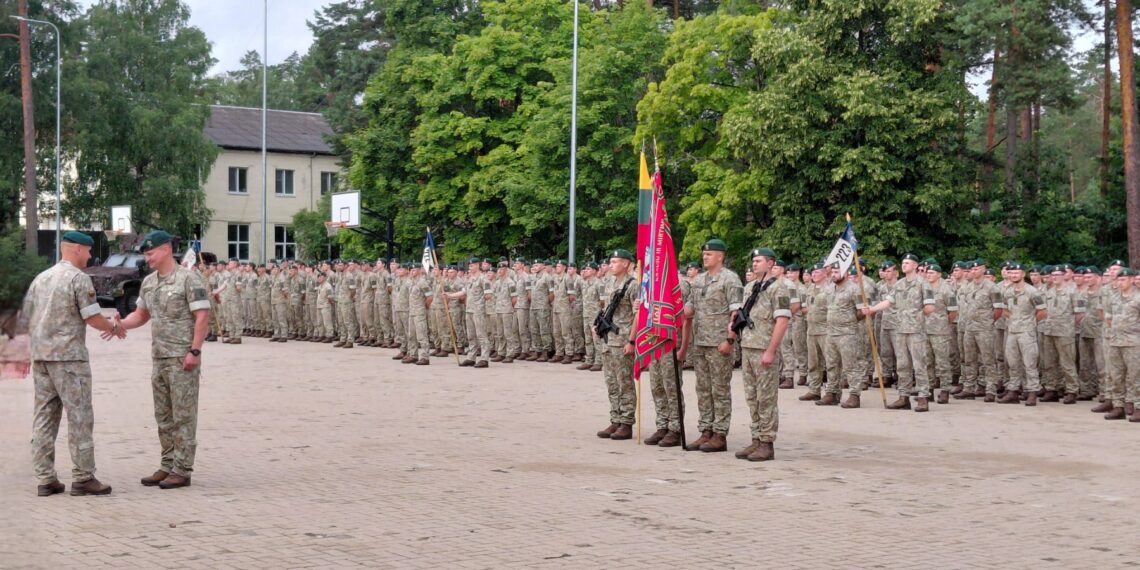 LDK Kęstučio pėstininkų bataliono vado pasikeitimo ceremonija?Pagėgių sav.nuotr.