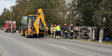 Sunkvežimio avarija Mažeikiuose